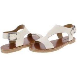 Lucky Brand Devyn White Leather Cutout Sandal